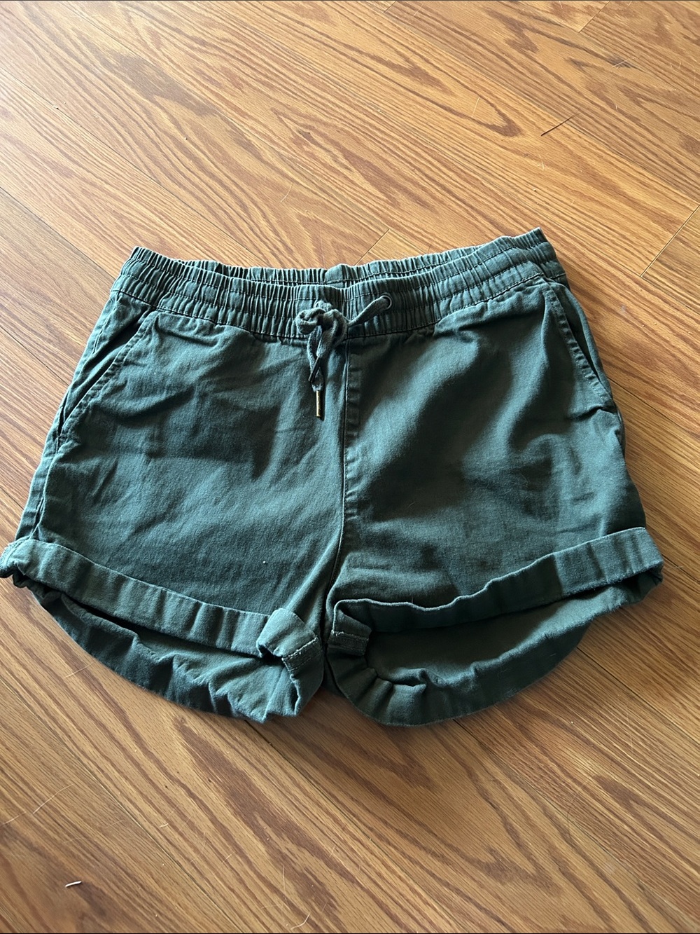 Everyday Olive Drawstring Women's Bermuda Shorts